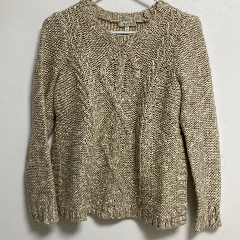 Madewell cable knit sweater SZ XS